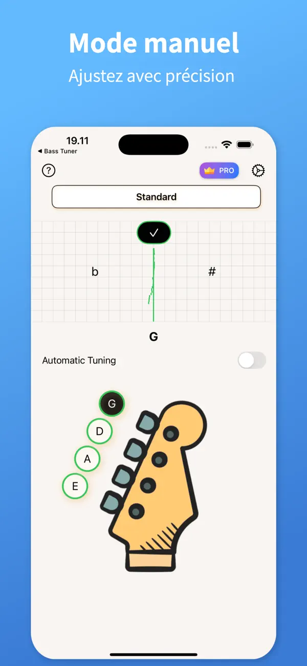 Screenshot #3 pour Accordeur Basse - TuneGuide