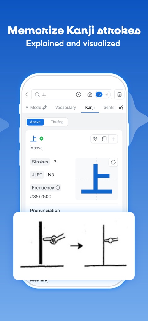 Mazii: Dict. to learn Japanese - This tool helps users memorize kanji by providing detailed stroke order animations and associated JLPT level information.