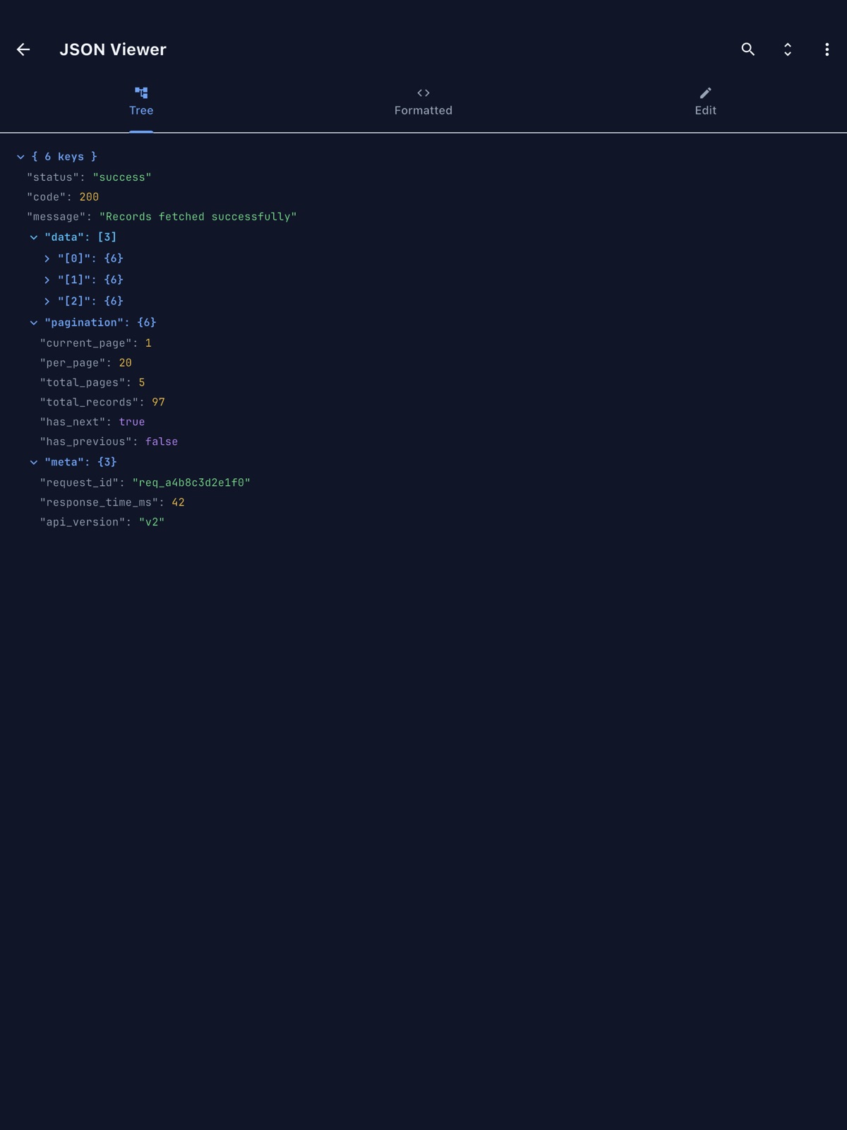 JSON Viewer and Editor ipad screenshot 3