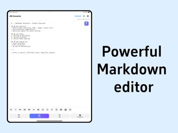 MDconvert - to pdf/word/image iPad screenshot