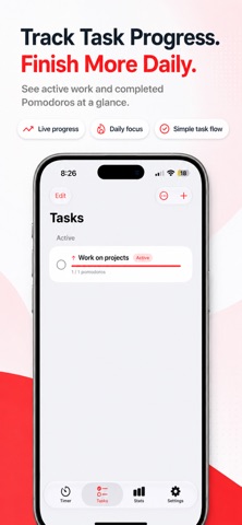 MyStep Pomodoro & Tareas iPhone screenshot