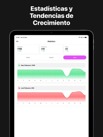 Reportes de Seguidores iPad screenshot 3