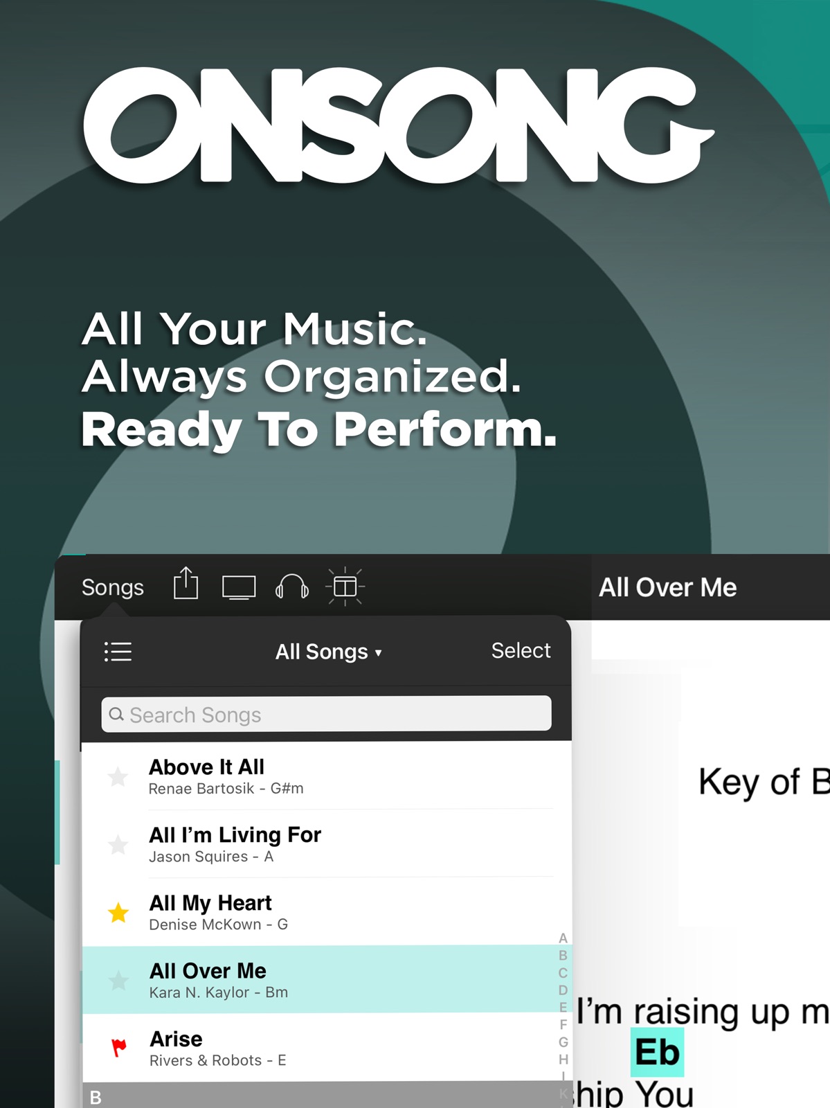 OnSong 2026 ipad screenshot 1