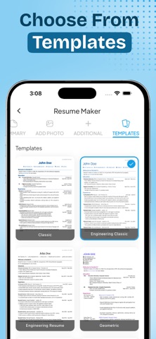 AI Resume Builder - CV Maker+ iPhone screenshot