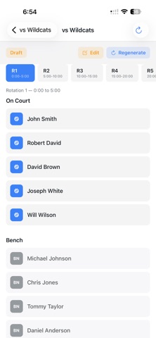 Fair Play Lineups Screenshot 3 of 9