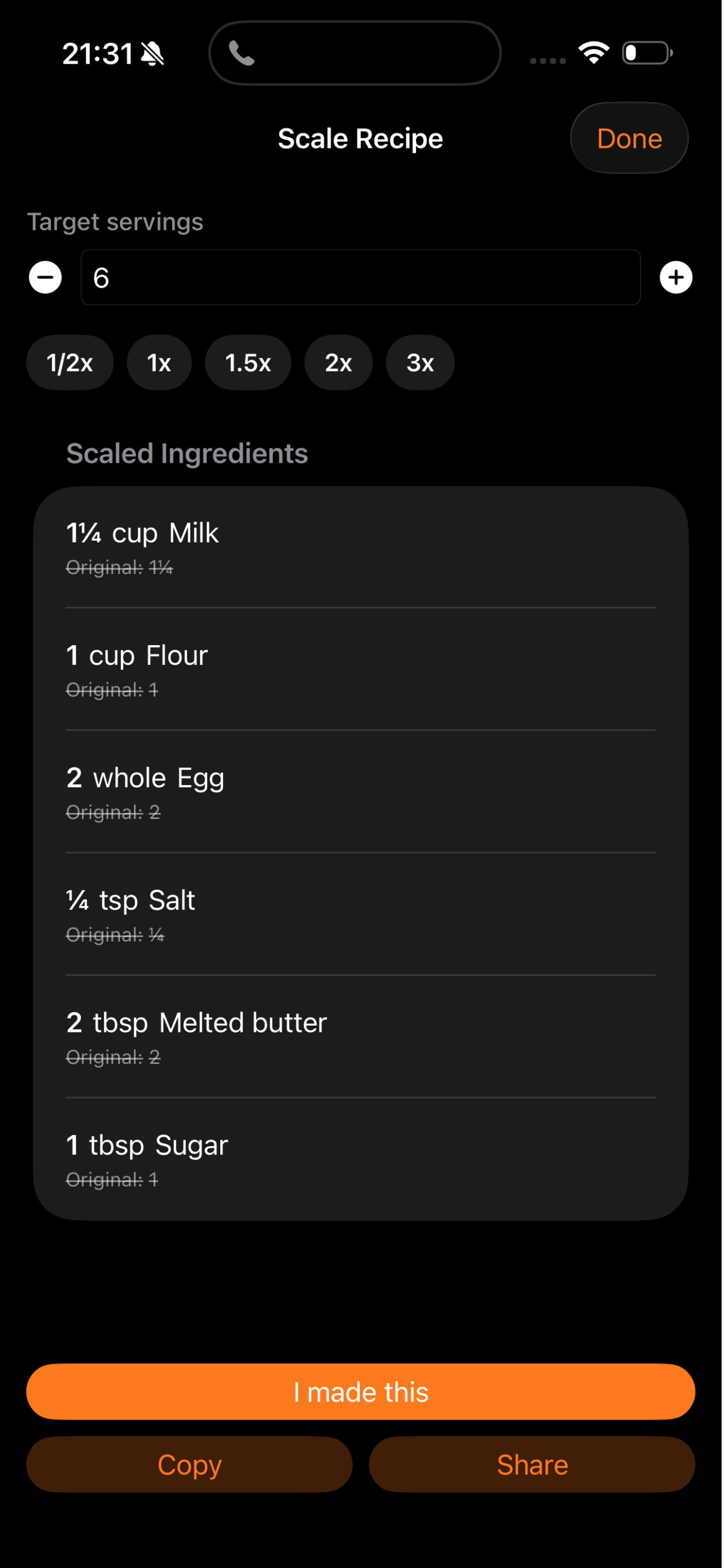 RecipeScale