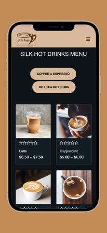 Silk Cafe iPhone screenshot