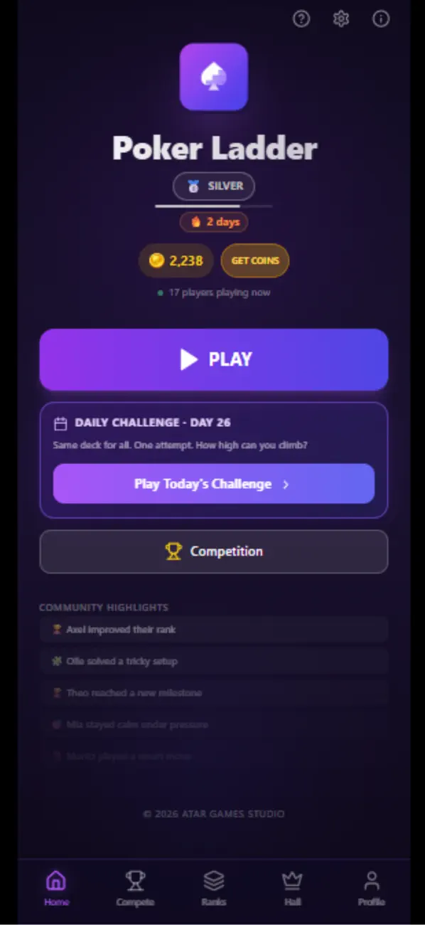 Screenshot #1 pour Poker Ladder