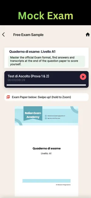 Italian Exam Academy: A1-B2 screenshot 1