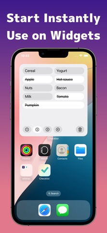 Simple Checklist Widget Screenshot 2 of 3