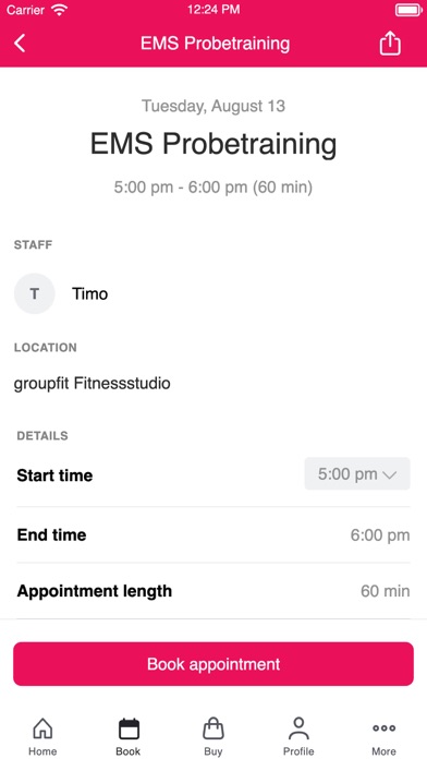 groupfit Muenchen Screenshot