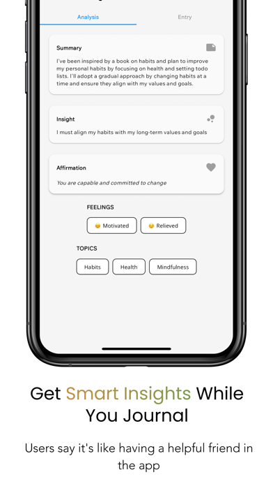 Teja. AI mental health journal Screenshot