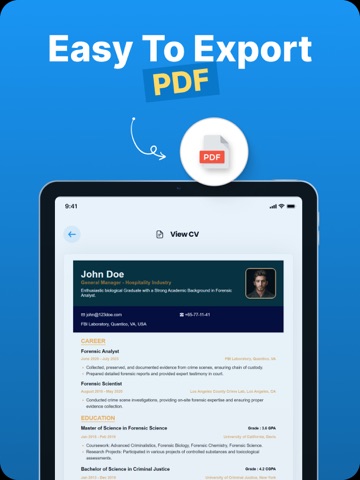 AI Resume Maker • Make Resume iPad screenshot