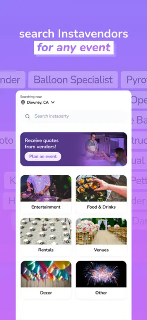 Instaparty - Planners screenshot 1