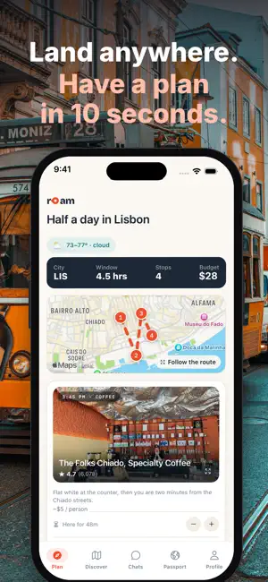 Roam: Day Trip Planner screenshot 1