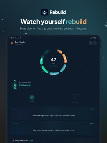 Rebuild: Quit Drinking Alcohol iPad screenshot
