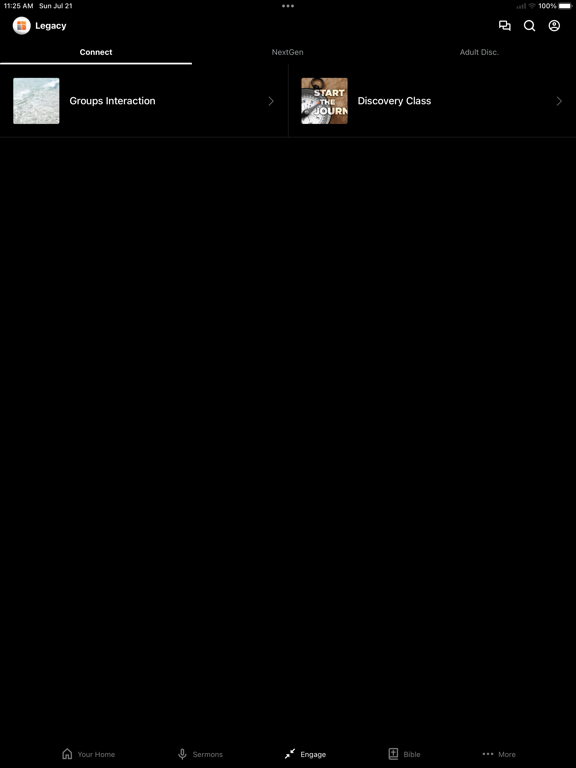Legacy Bible Church iPad screenshot 3 - Education app