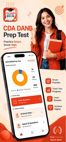 CDA DANB Practice Test AI screenshot