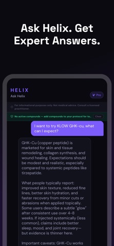 Helix: Peptide Tracker Screenshot 4 of 5