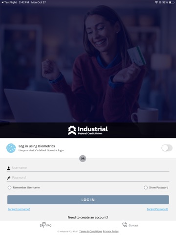 IFCU Credit Card iPad screenshot