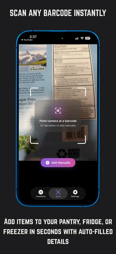 Pantry Food Scanner & Tracker screenshot 1