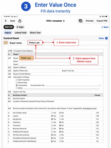 AutoFill PDF & eSign iPad screenshot