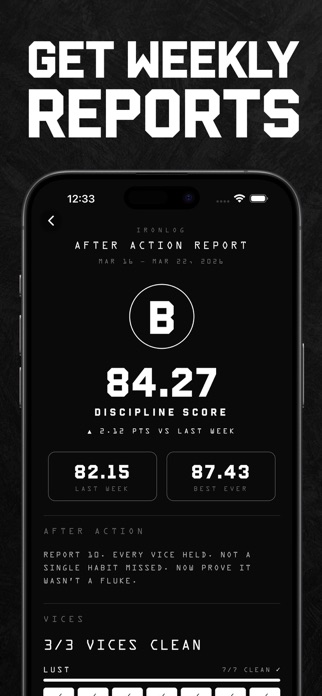 IRONLOG: Discipline Tracker Screenshot 3 of 6