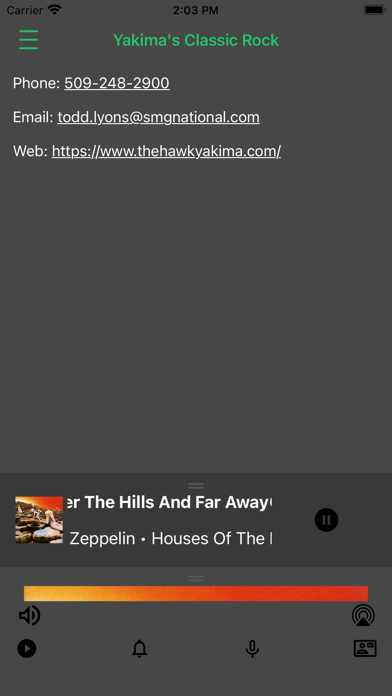 105.7 FM THE HAWK YAKIMA iPhone screenshot 3 - Entertainment app