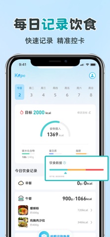 kepe健康-拍照查外卖热量 screenshot