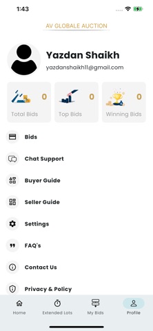 AV Globale Auction screenshot