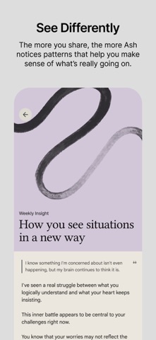 Ash - AI for Mental Health iPhone screenshot