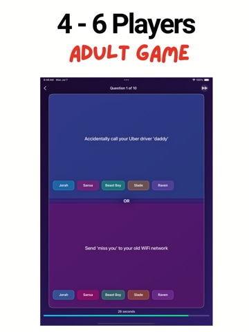 Would You Rather Adult Party iPad screenshot