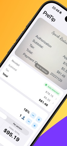 PreTip: Tip Calculator screenshot
