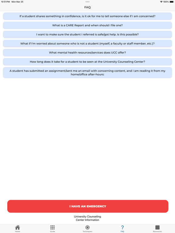 GV Mental Health iPad screenshot 4 - Health & Fitness app