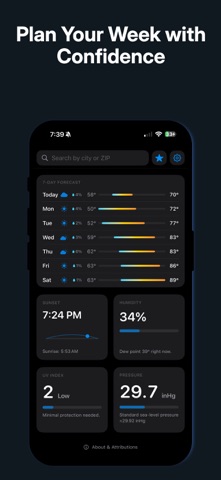 Best Hour Weather iPhone screenshot