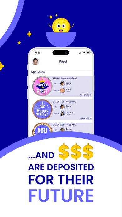 YoorKids: Gift to kids savings Screenshot