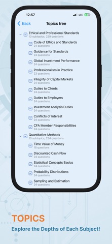 CFA Exam Prep Test iPhone screenshot
