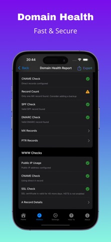 Domain Health screenshot
