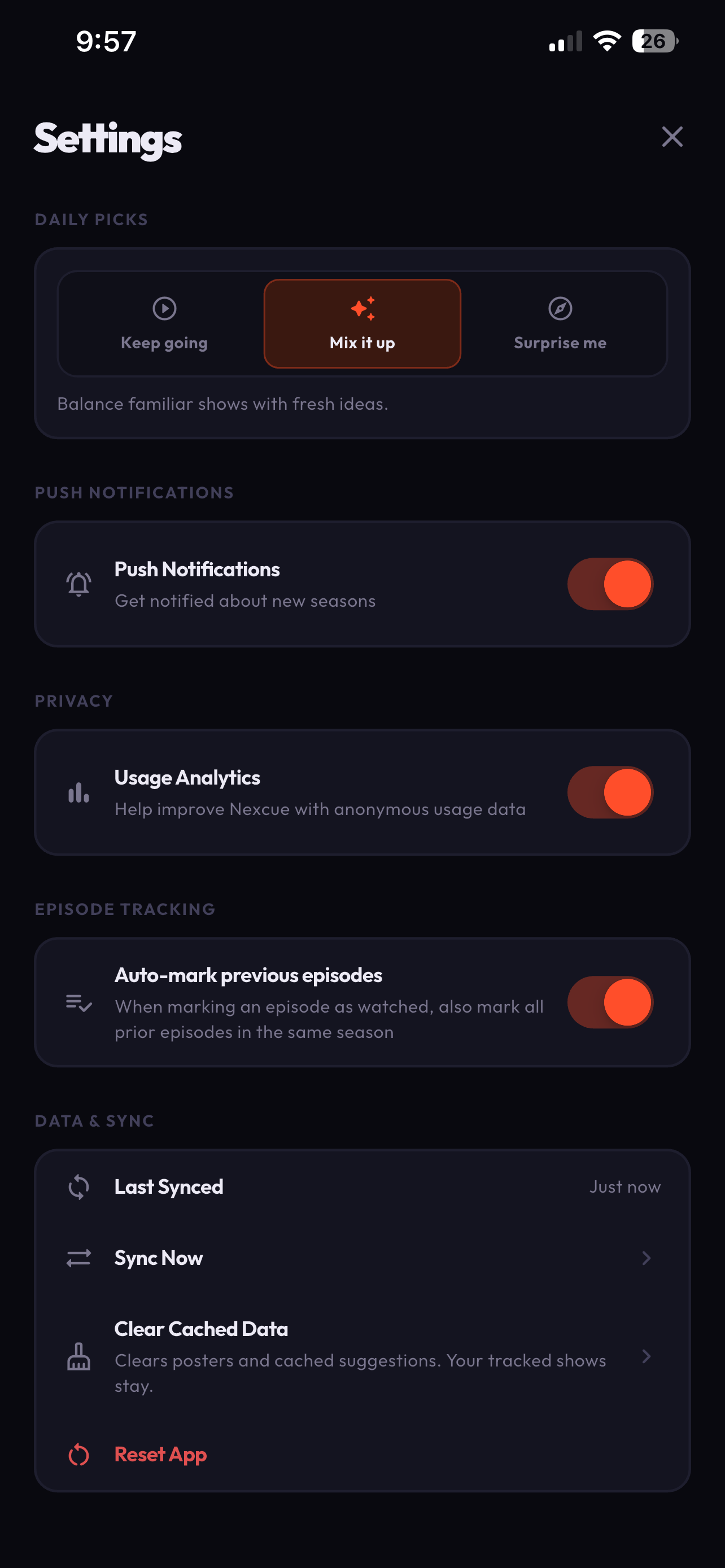Nexcue: TV Season Reminder screenshot 3