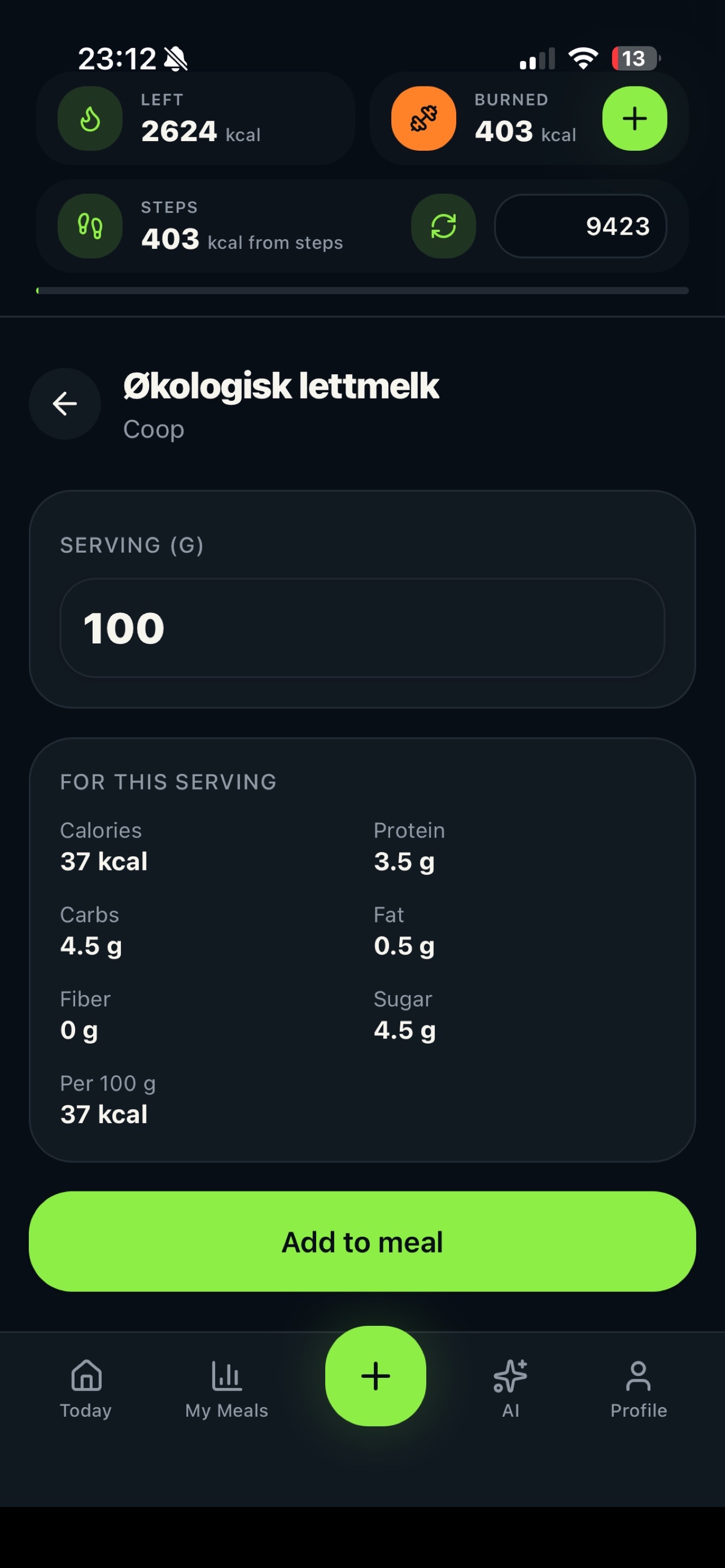 Screenshot 3 of Nutrivo Calorie Tracker