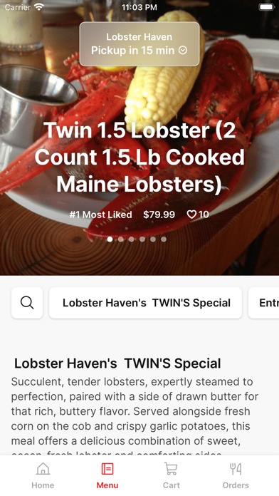 Lobster Haven iPhone screenshot 2 - Food & Drink app