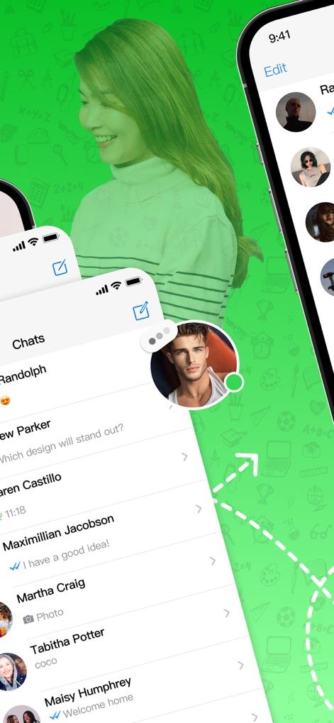 Dual Messenger & Duo Web - Esta herramienta presenta una visualización clara de la lista de chats, con nombres y mensajes recientes, ofreciendo una interfaz familiar y un flujo visualmente intuitivo para el usuario.
