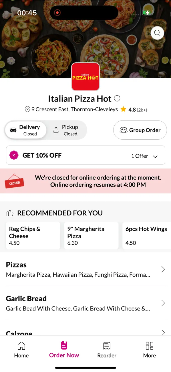 Screenshot #2 pour Italian Pizza Hot.