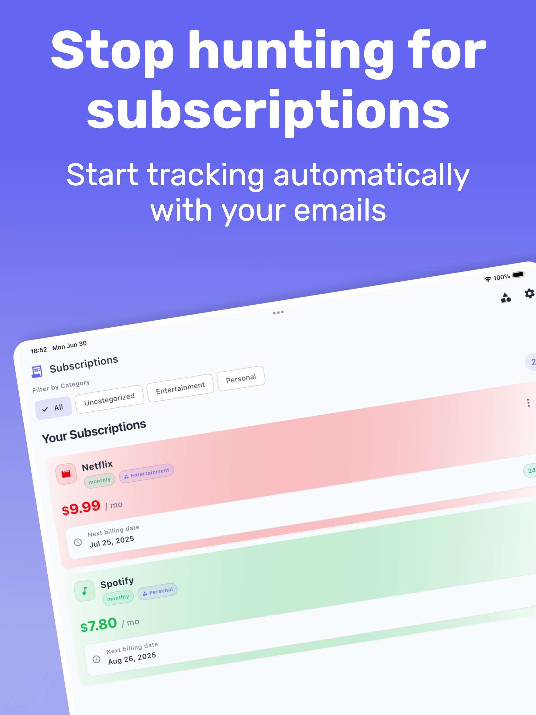 Hawksubber - Subscription&Bill