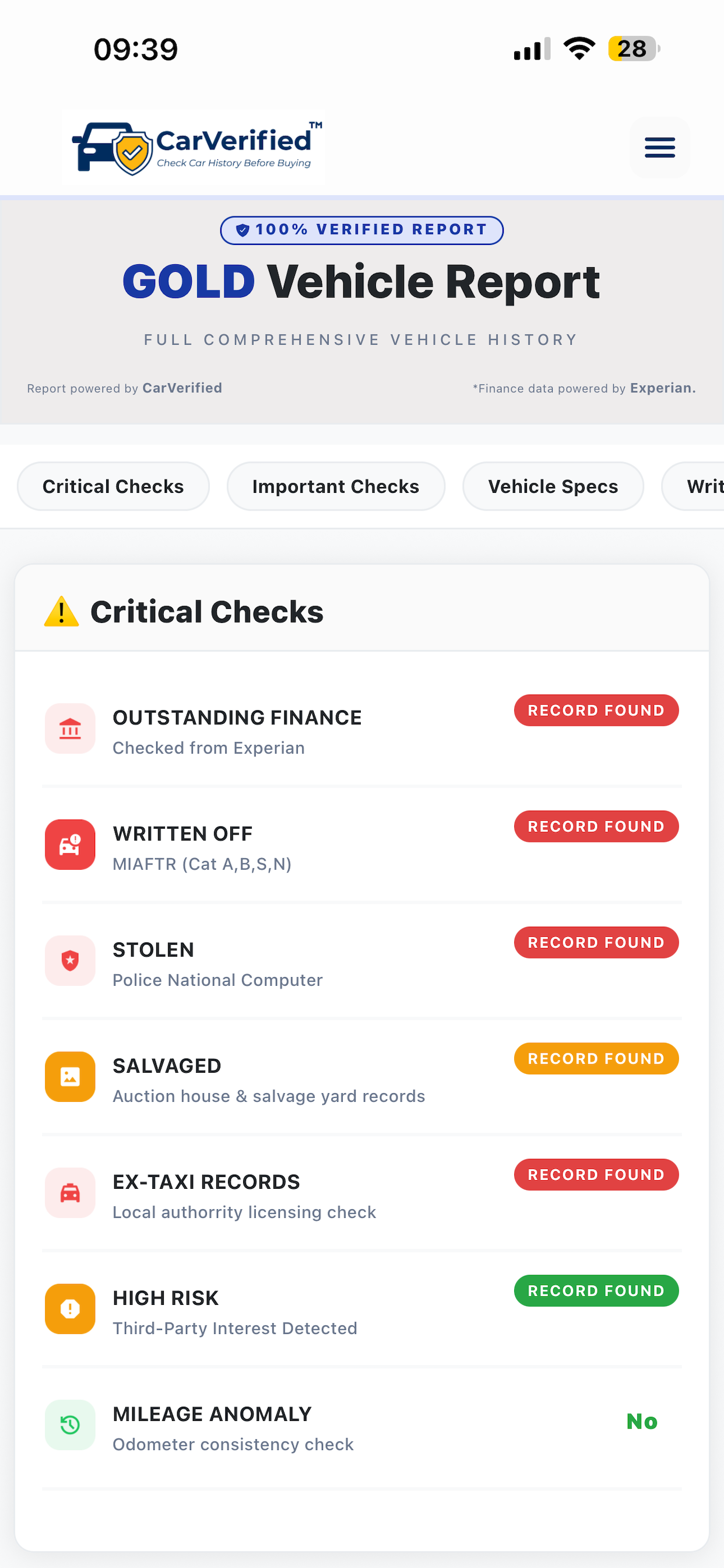 CarVerified: Check Car History screenshot 6