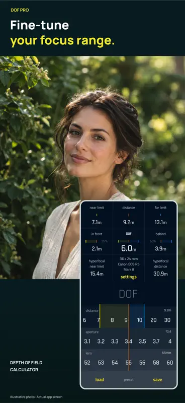 DOF Pro: Focus Calculator screenshot 4 of 5
