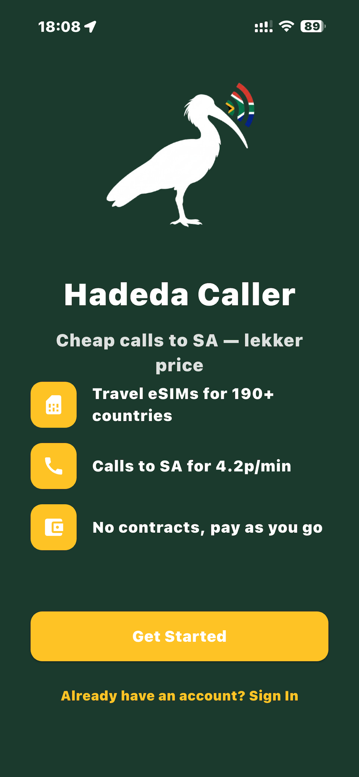 Hadeda Caller screenshot 2