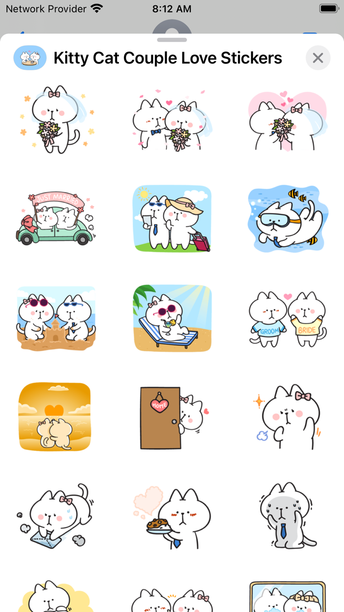 Kitty Cat Couple Love Stickers
