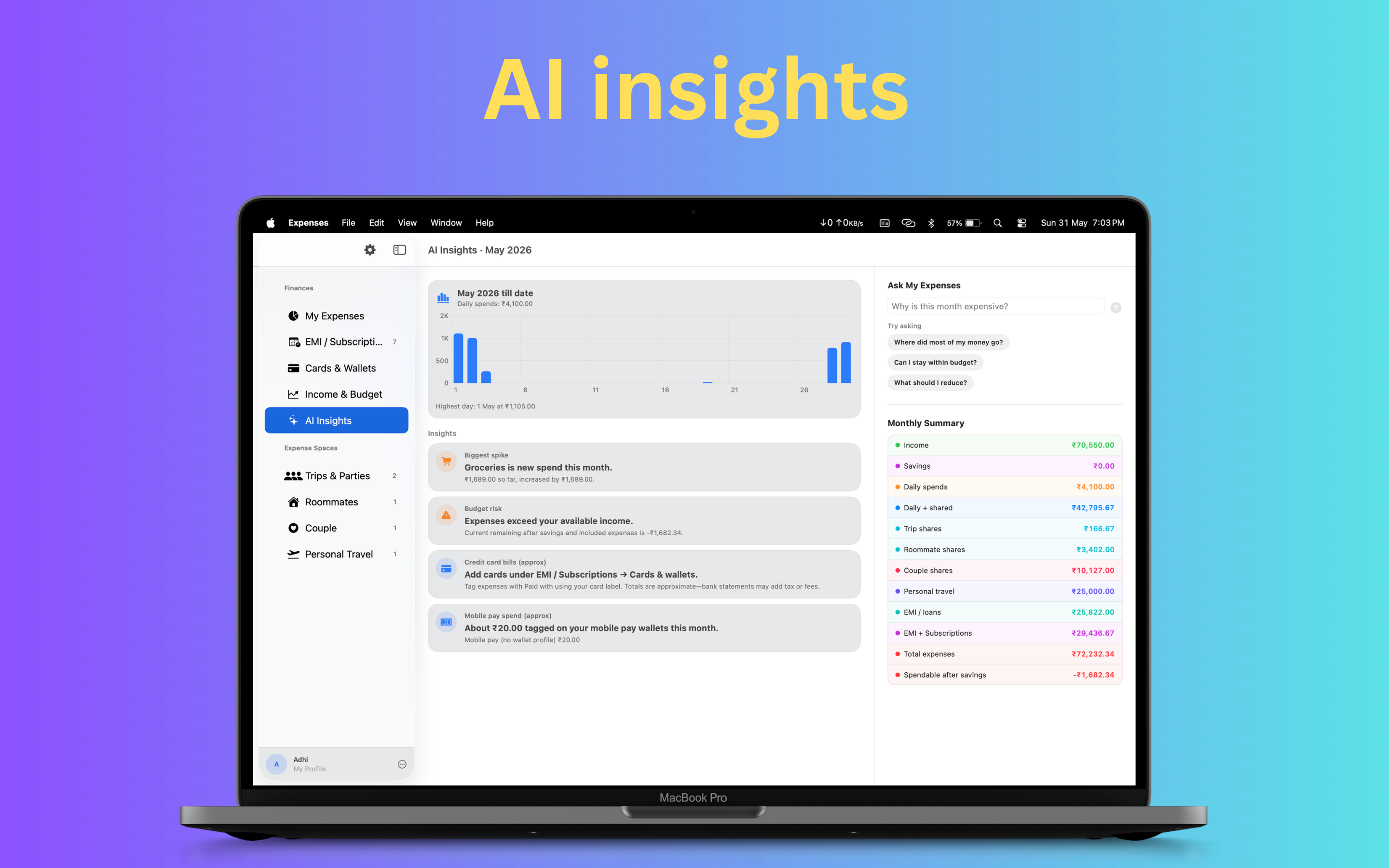 Expense Tracker and Splitter