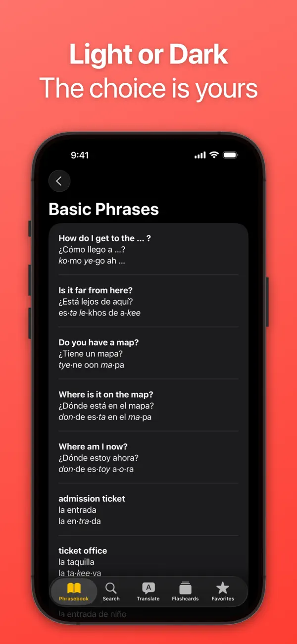 SpeakEasy Spanish Phrasebook Screenshot 6